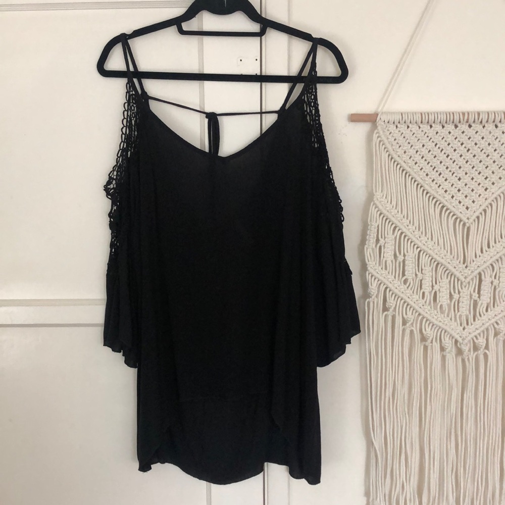 Black Crochet Top